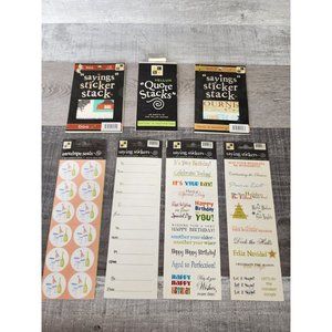 DCWV - Scrapbook Card Stickers Lot - Sayings, Quotes Envelope Seals NEW #29